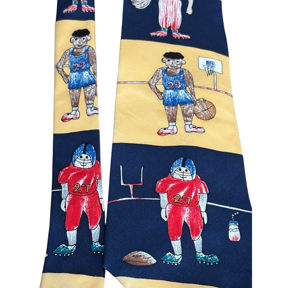 Save‎ the Children Silk Tie Sports Theme Hockey Baseball Basketball Football - Picture 5 of 5